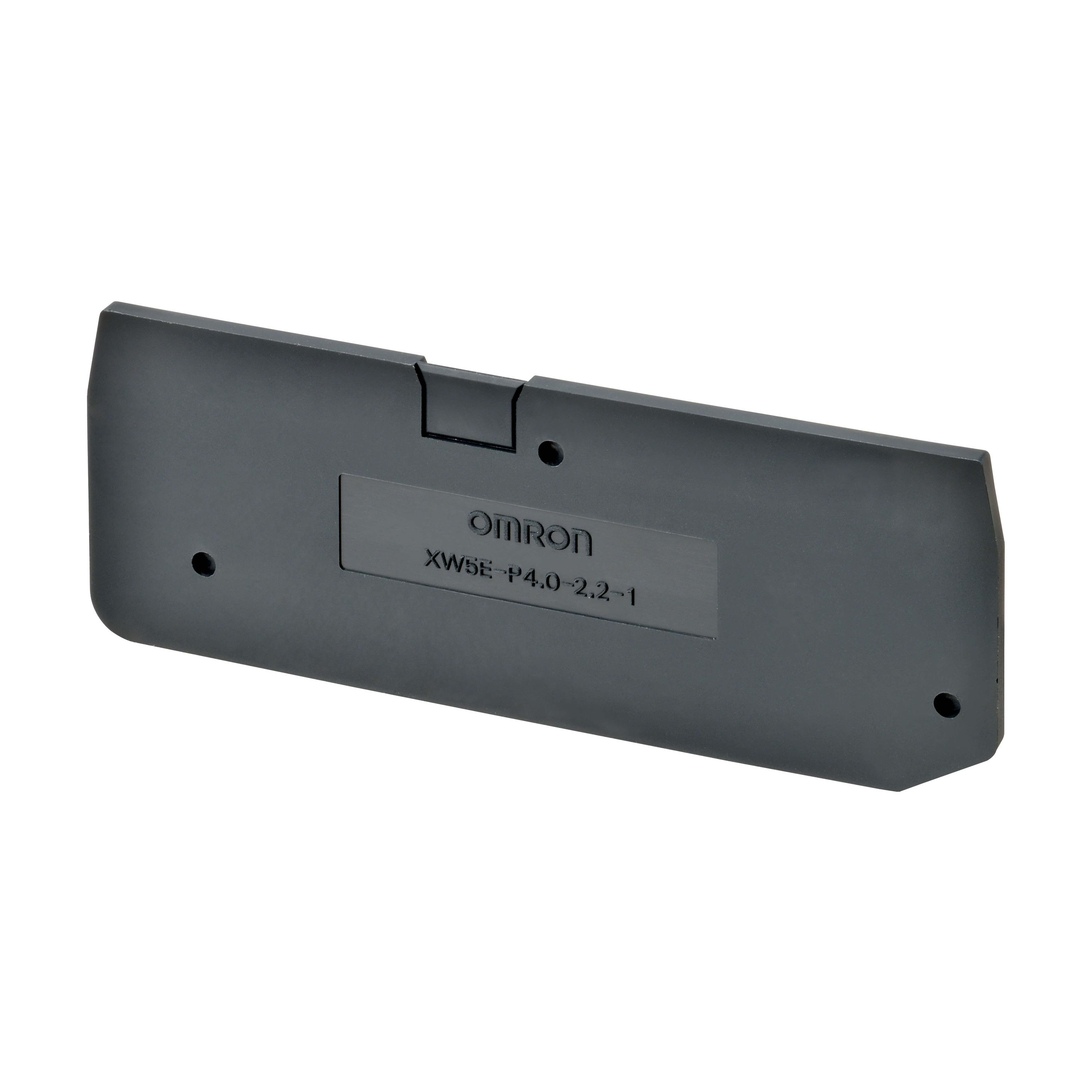 Omron - Plaque dextrémité pour borniers à 4 connexions multiconducteurs  4 mm², push-in