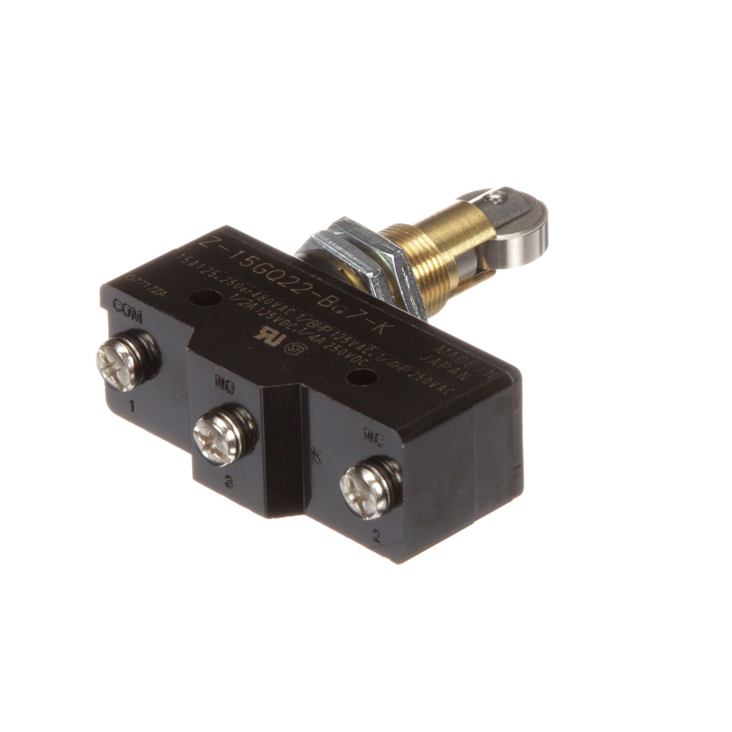 Omron - General purpose basic switch, panel mount roller plunger, SPDT, 15 A,