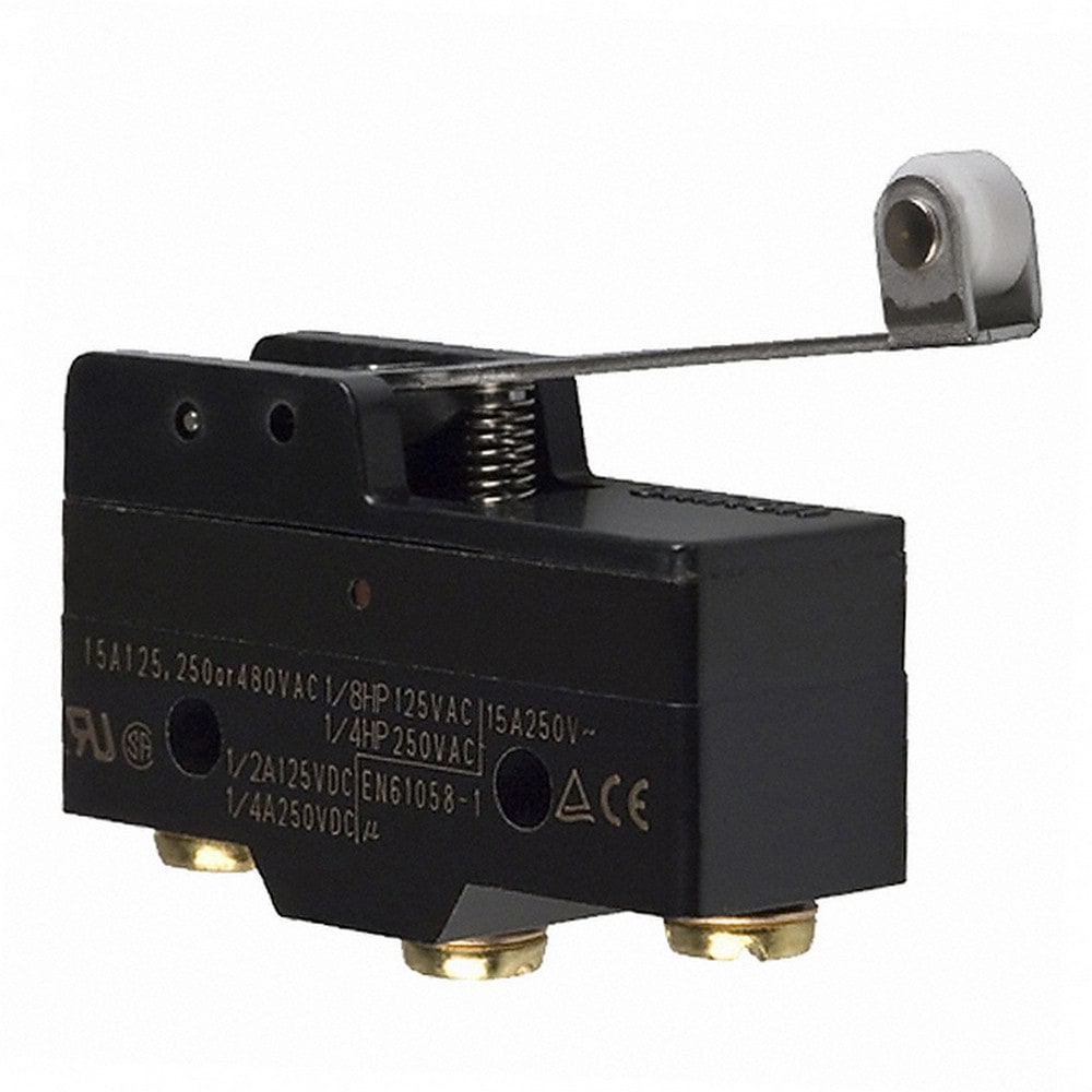 Omron - Standard, levier à galet, action rapide, 1 inverseur, 15 A, bornes à visser