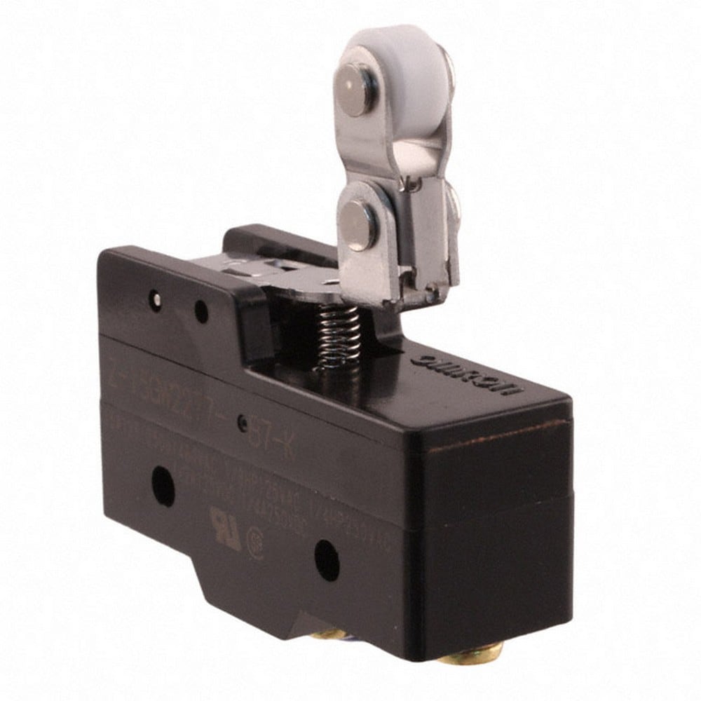 Omron - Standard, levier court à galet, action rapide, 1 inverseur, 15 A, bornes à visse