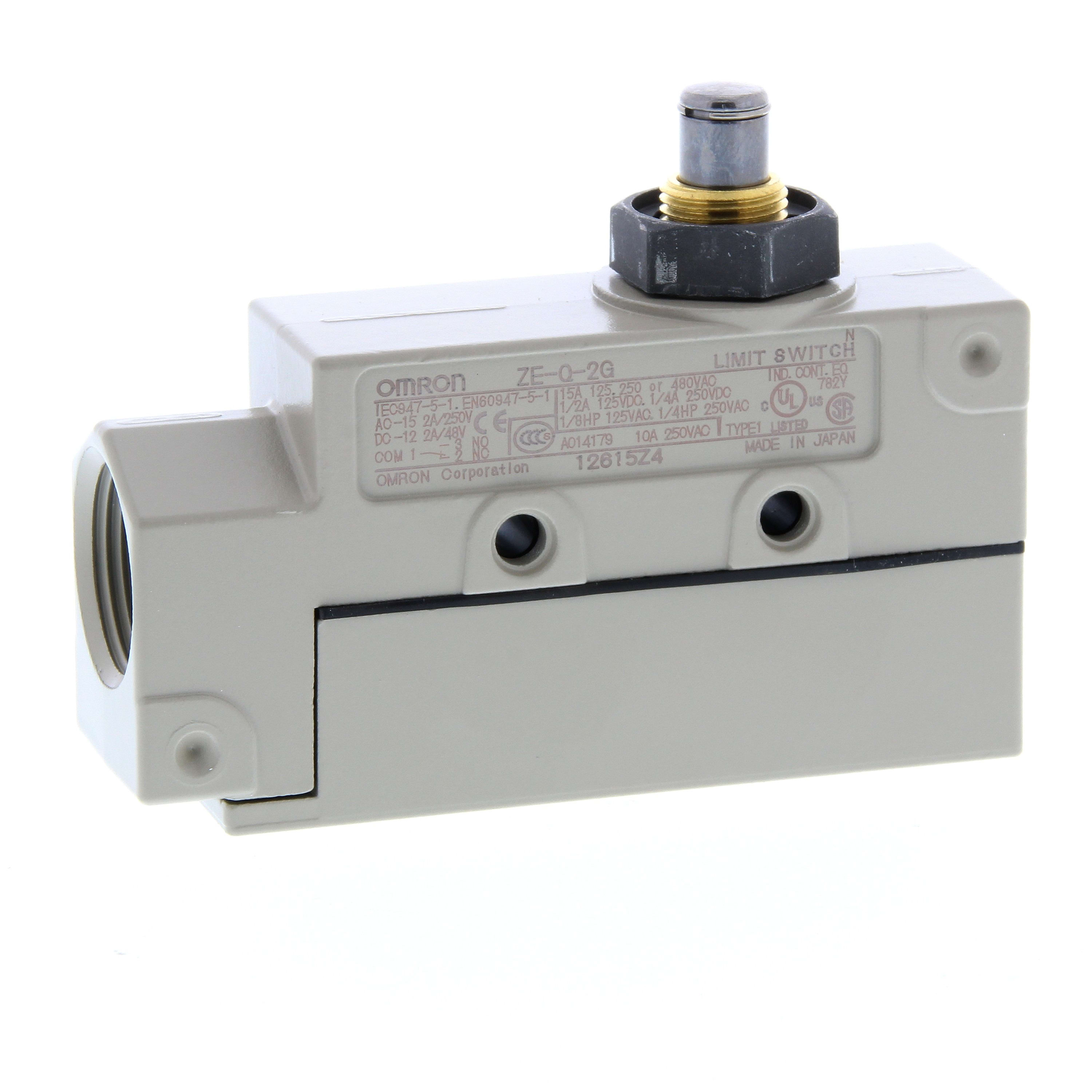 Omron - Métal, plongeur, IP65, action rapide, 1 inverseur, 15 A, bornes à visser