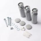 Atlantic - pièce de rechange origine fabricant : kit fixations 4 pts ral 7266 +vis +cache