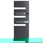 Atlantic - Radiateur sèche-serviettes co. Serenis Premium mât à droite 1750W graphite 2025