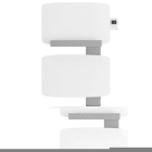 Atlantic - Radiateur sèche-serviettes connecté Amarilis mât à droite 650W blanc/gris