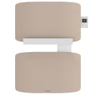 Atlantic - Radiateur sèche-serviettes connecté Amarilis mât à droite 430W beige/blanc
