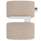 Atlantic - Radiateur sèche-serviettes connecté Amarilis mât à droite 430W beige/blanc
