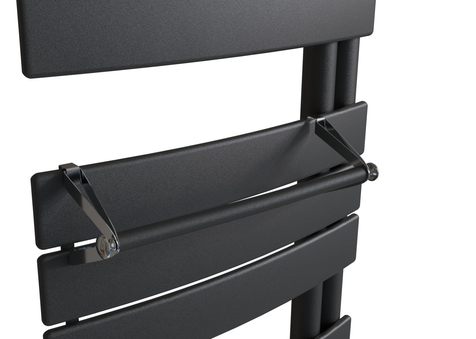 Atlantic - Barre support à embout anthracite pour sèche-serviettes lames plates