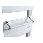Atlantic - Barre support à embout blanc pour sèche-serviettes lames plates