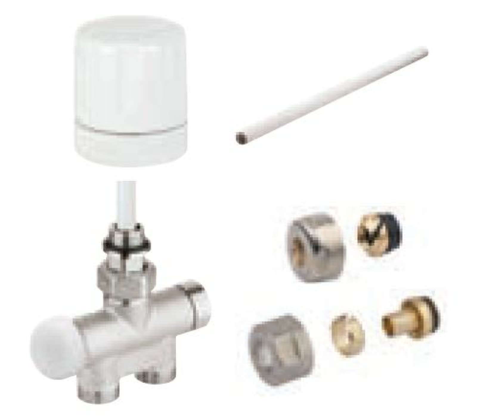 Atlantic - Kit de raccordement pour sèche-serviettes monotube manuelle blanc