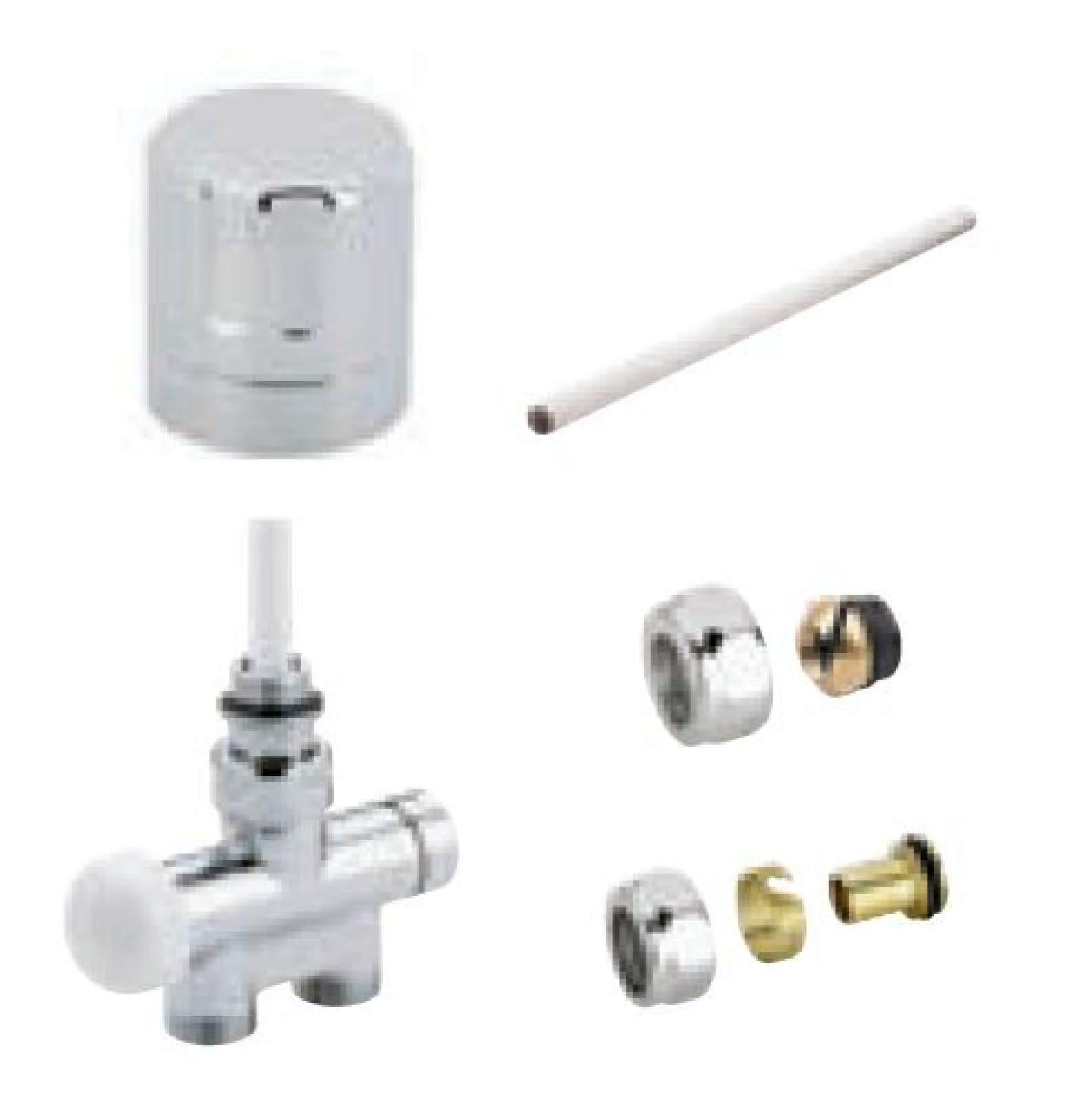 Atlantic - Kit de raccordement pour sèche-serviettes monotube manuelle chrome