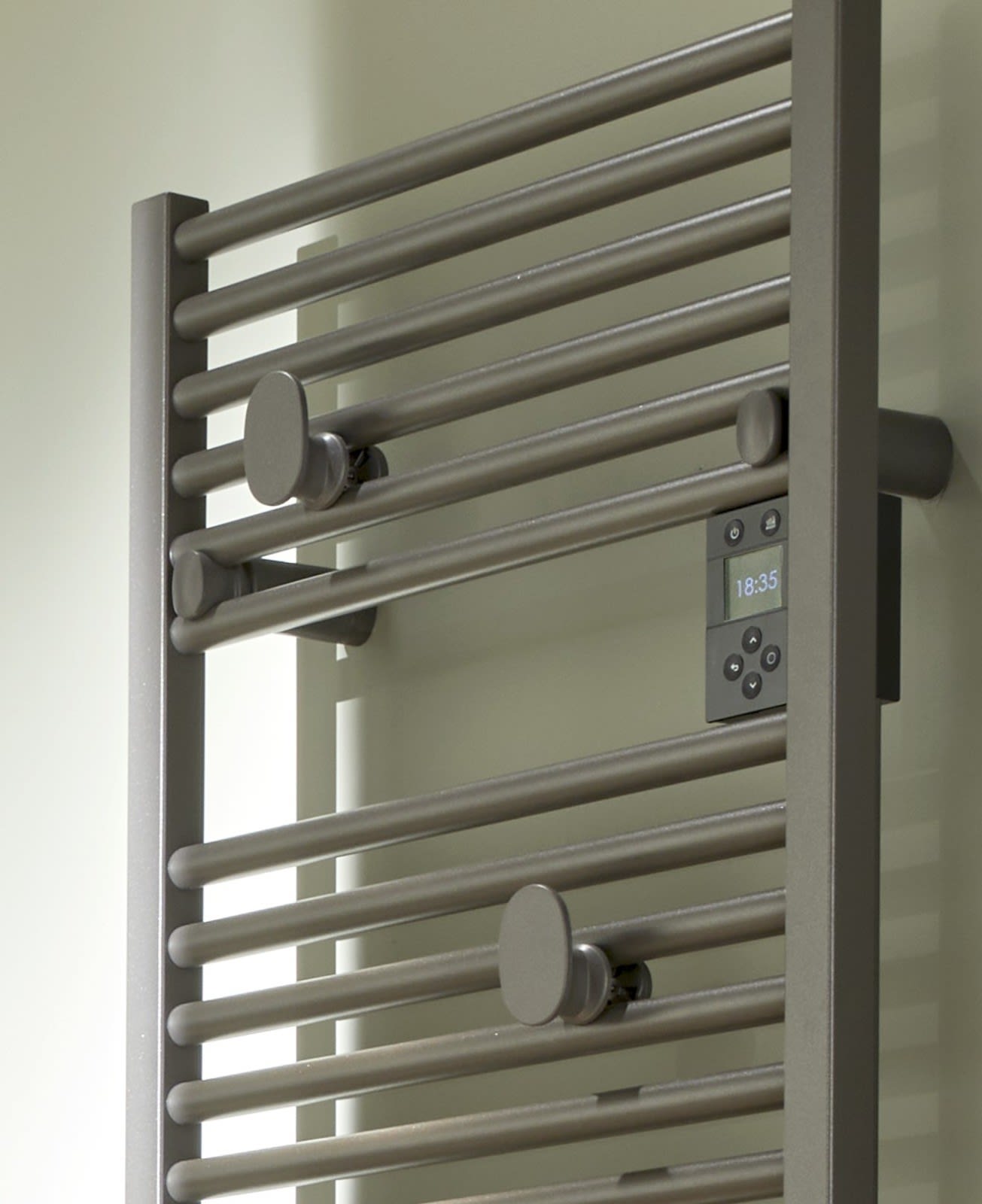 Atlantic - Kit 2 patères ovales radiateur sèche-serviettes à tubes Doris blanc brillant