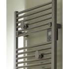 Atlantic - Kit 2 patères ovales radiateur sèche-serviettes à tubes Doris blanc brillant