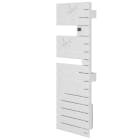 Atlantic - Sèche-serviettes connecté Nefertiti étroit mât droite 600W blanc carat