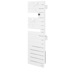 Atlantic - Sèche-serviettes connecté Nefertiti étroit mât droite 500W blanc brillant