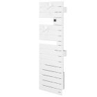Atlantic - Sèche-serviettes connecté Nefertiti étroit mât droite 500W blanc brillant