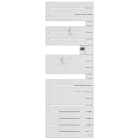 Atlantic - Sèche-serviettes connecté Nefertiti mât à droite 500W blanc carat