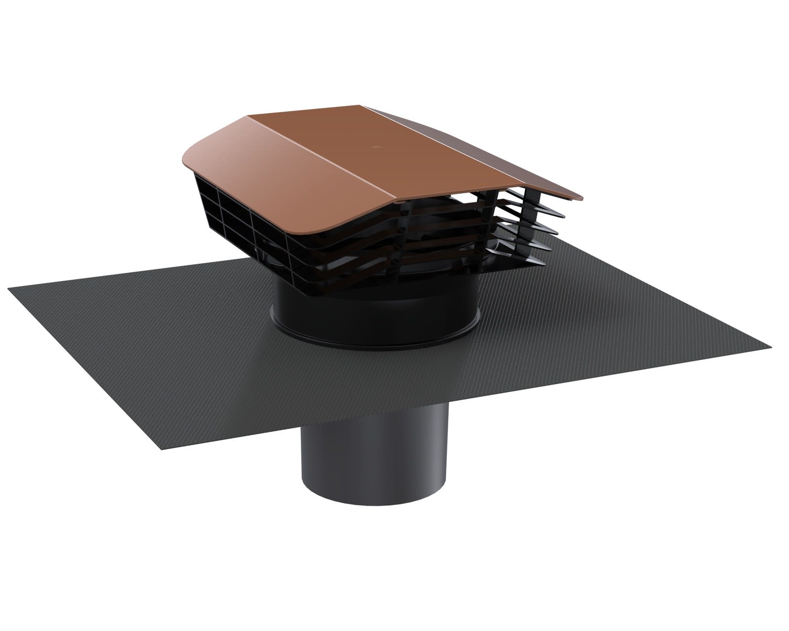 Atlantic - Chapeau de toiture CP PERFORMANCE - Diamètre 160mm - Rouge Tuile