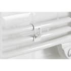 Atlantic - Patère crochet blanc pour sèche-serviettes tubes ronds
