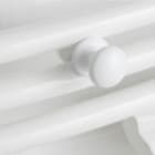 Atlantic - Patère bouton blanc pour sèche-serviettes tubes ronds
