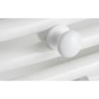 Atlantic - Patère bouton blanc pour sèche-serviettes tubes ronds