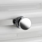 Atlantic - Patère bouton chrome pour sèche-serviettes tubes ronds