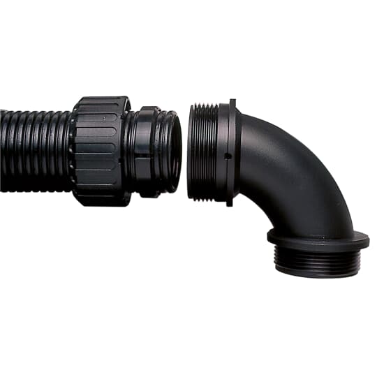 Thomas & Betts - Raccord coudé à 90° à visser-Polyamide (Nylon) 6 & Acetal- Livré avec écrou-Noir