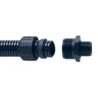 Thomas & Betts - Raccord droit - Polyamide (Nylon) 6 - Pas de vis externe fixe - Pas PG - Noir