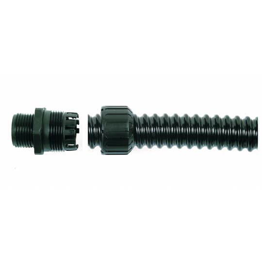 Thomas & Betts - Straight Two Part Conduit Fitting Conduit Size 16mm Thread Size M20 Nylon Black