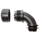 Thomas & Betts - 90 Degree Two Part Conduit Fitting Conduit Size 20mm Thread Size M20 Nylon Black
