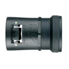 Thomas & Betts - Raccord droit femelle - Polyamide (Nylon) 6 & laiton nickelé - Pas UNEF - Noir