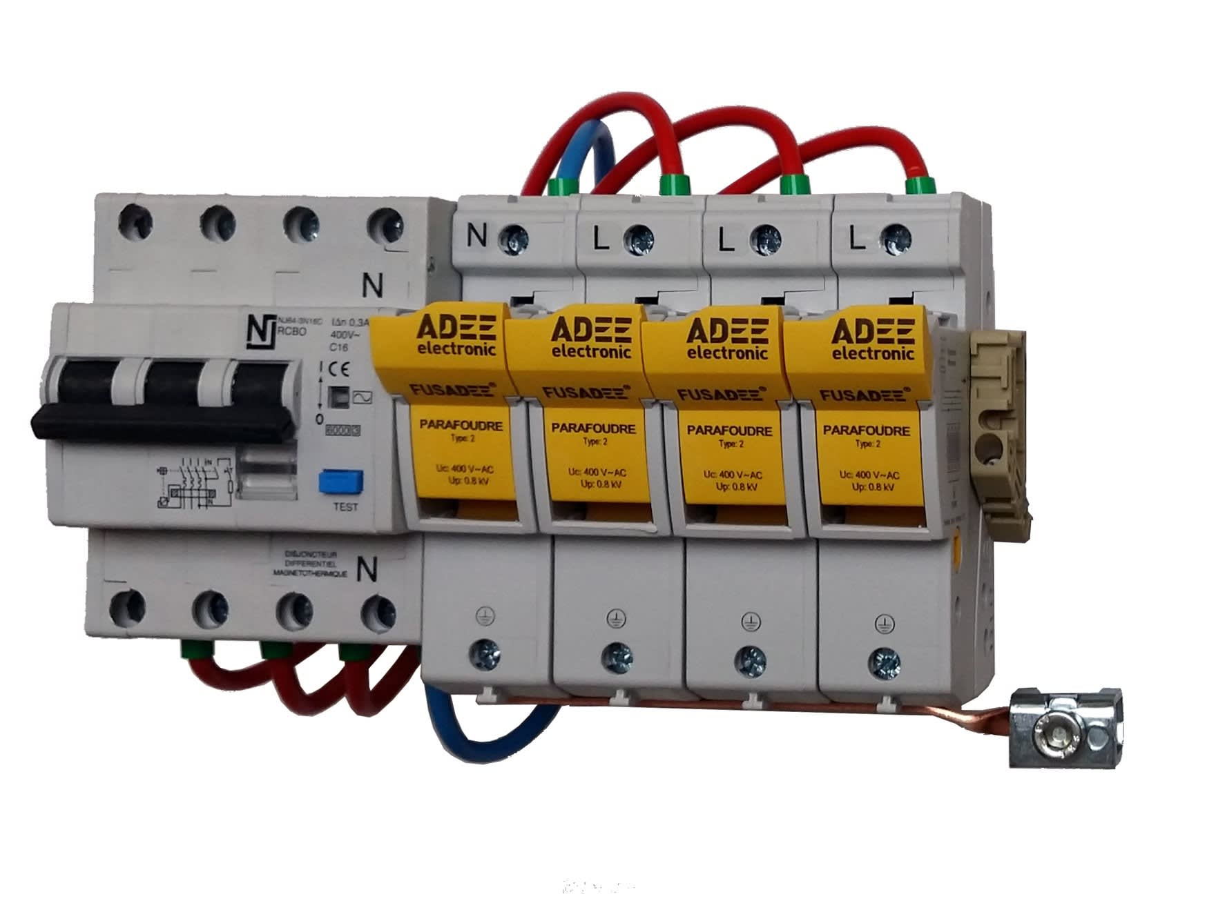 Adee - parafoudre Mod tétrapolaire ACCESS à continuité de service avec déc. assoc.