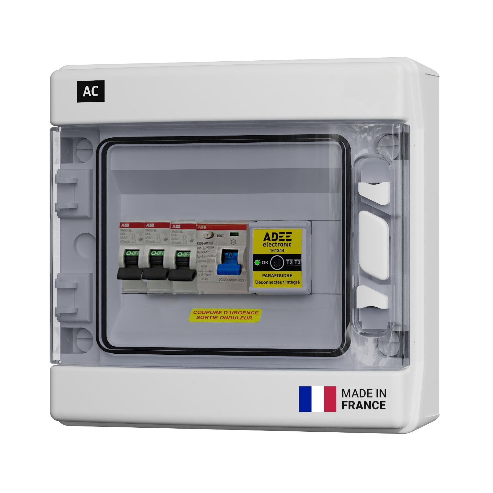 Adee - Coffret PV AC 9kW mono pour installation 3 onduleur 3kW