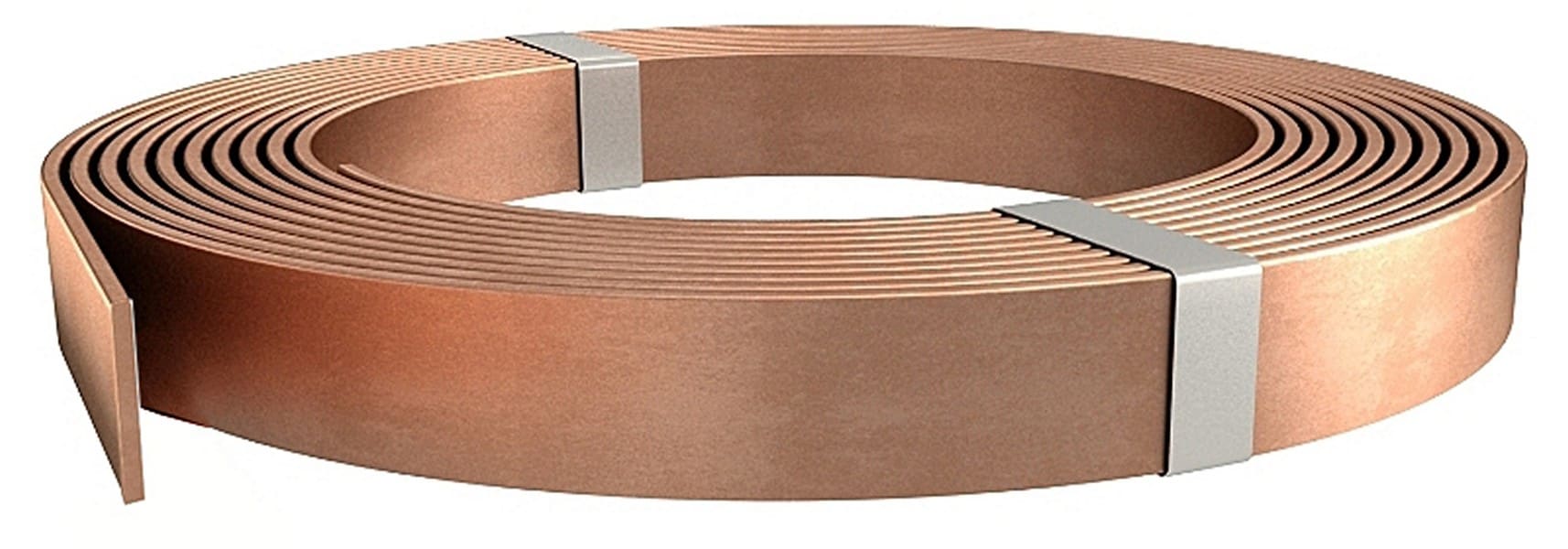 Adee - Ruban de descente cuivre rouge 30x2mm le mètre linéaire