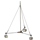 Adee - Trépied auto stable hauteur 5m, livré avec lest béton, haubanage sans PDA