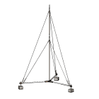 Adee - Trépied auto stable hauteur 7m, livré avec lest béton, haubanage sans PDA