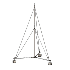 Adee - Trépied auto stable hauteur 7m, livré avec lest béton, haubanage sans PDA