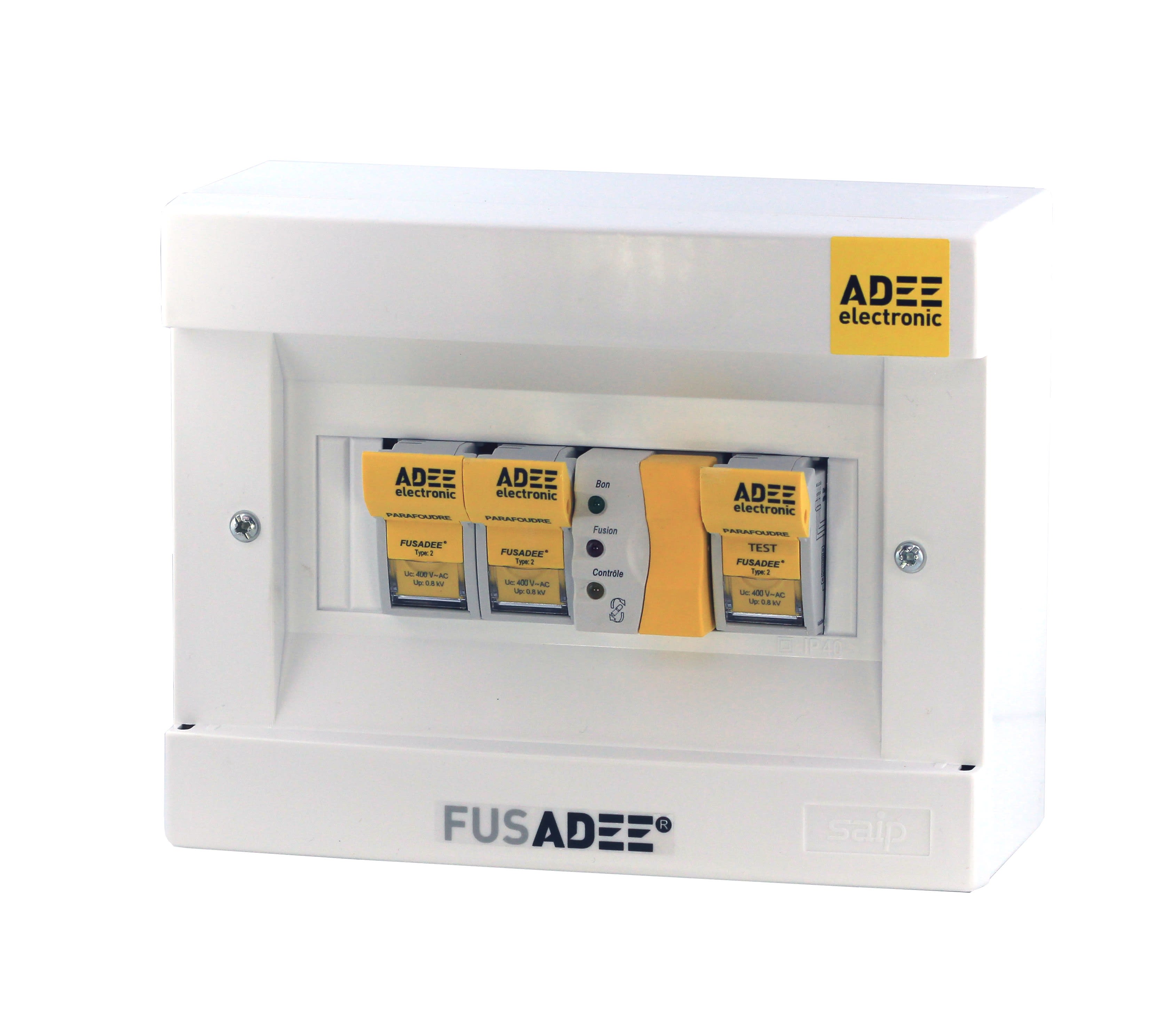 Adee - Boitier parafoudre FUSADEE bipolaire Access 5kW avec controleur Up = 0,8kV