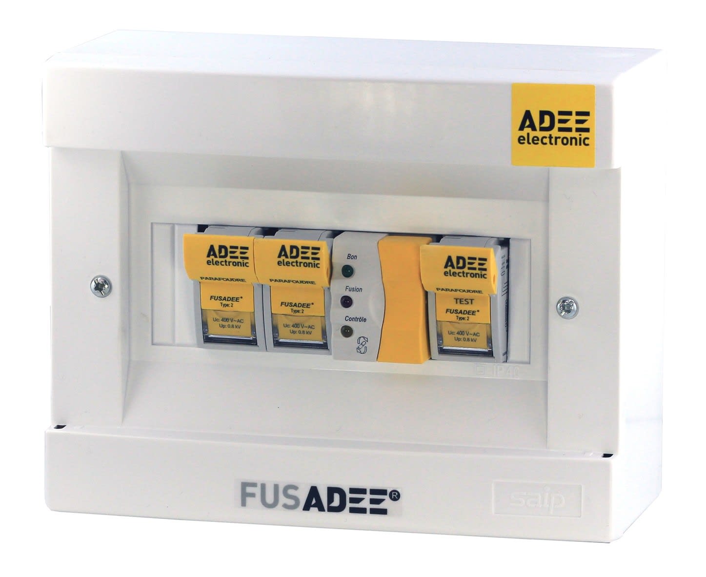 Adee - Boitier parafoudre FUSADEE tétrapolaire Access 5kW avec contrôleur Up = 0,8kV