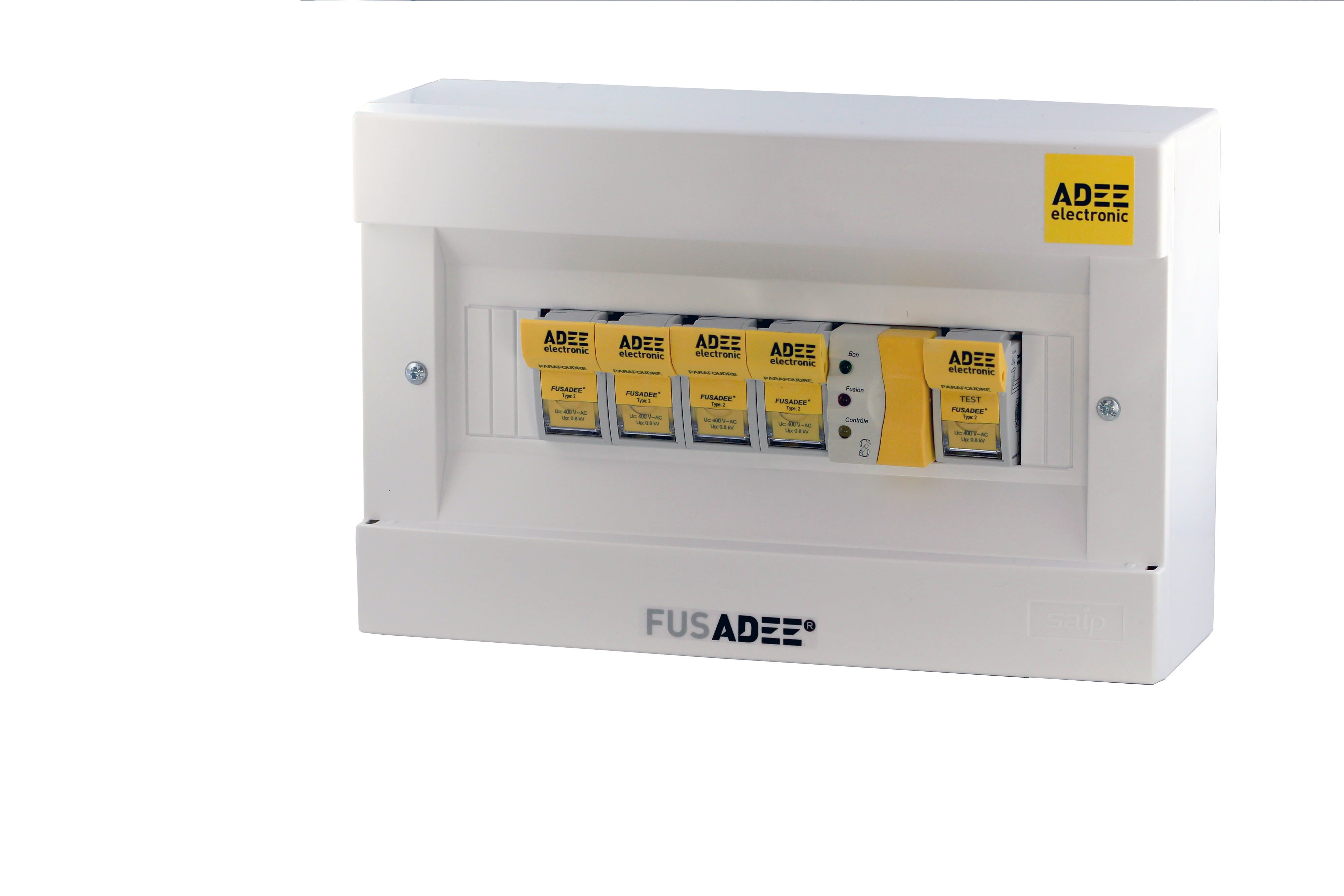 Adee - Boitier parafoudre FUSADEE tétrapolaire Premium 45KW contrôleur Up = 0,8kV