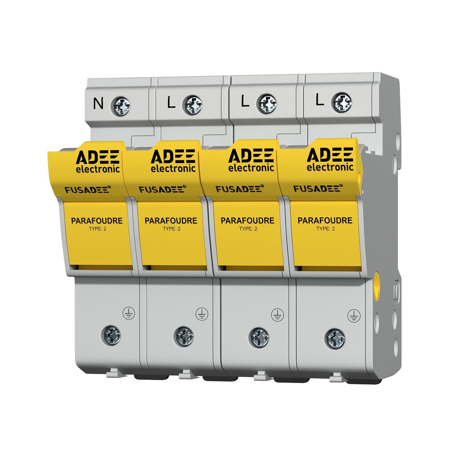 Adee - Parafoudre Modulaire FUSADEE tétrapolaire Medium 15KW Up = 0,8kV