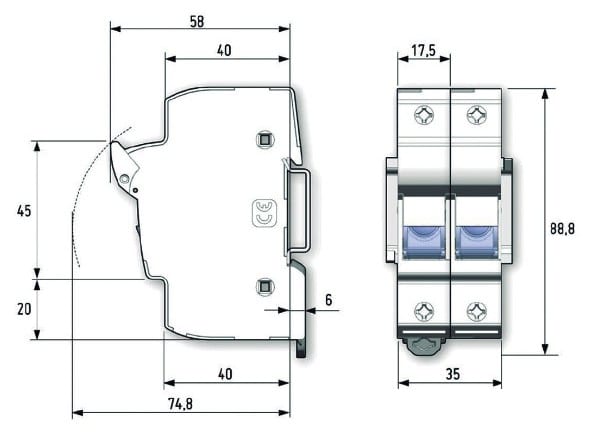 Adee - Parafoudre Modulaire FUSADEE 1 ligne BUS NumériqueL Up = 0,035kV