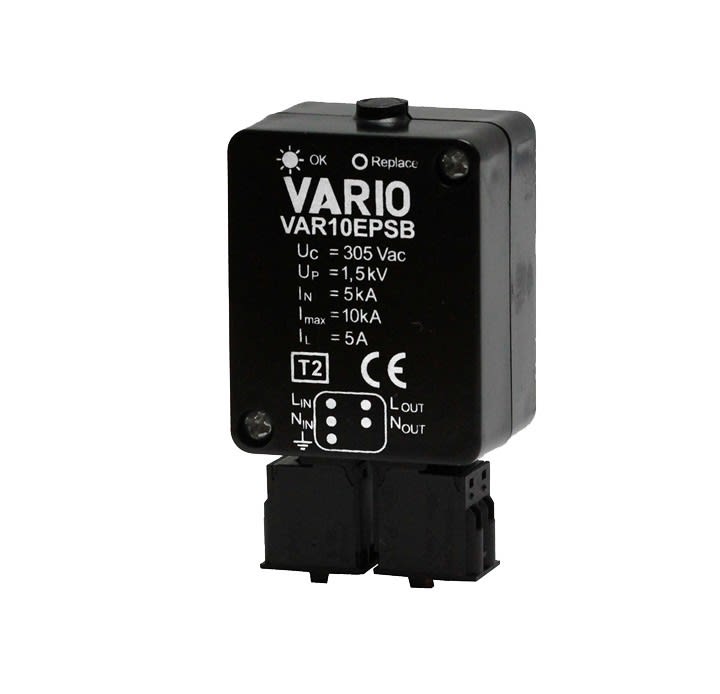 Adee - Parafoudre d'intégration connexion série avec bornier à ressort voyant Imax10kA