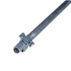 Adee - Gaine de protection acier galvanisé pour conducteur rond et 3 fixations