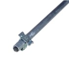 Adee - Gaine de protection acier galvanisé pour conducteur rond et 3 fixations