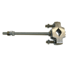 Adee - Collier fixation avec patte à visser déport 200mm cheville mécanique à l'unité