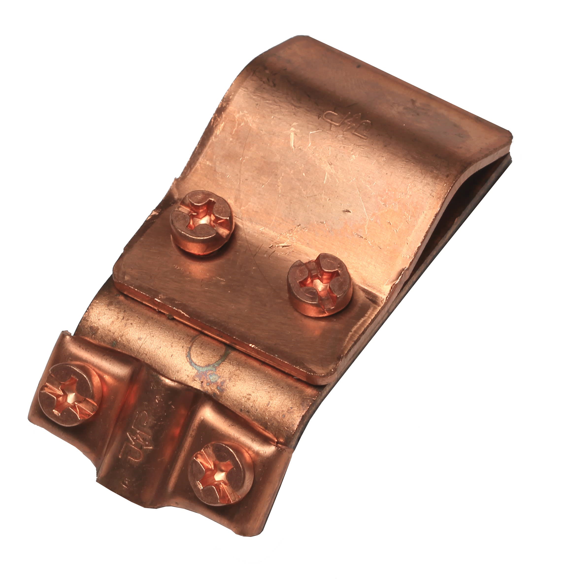 Adee - Bride de gouttière cuivre pour fixation/raccordement conducteur foudre