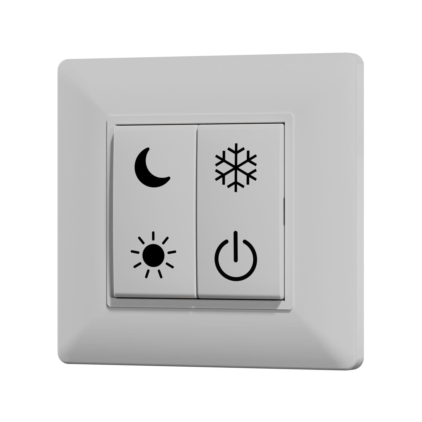 Adee - Bouton complet PLANA? blanc 2 touches Fil Pilote