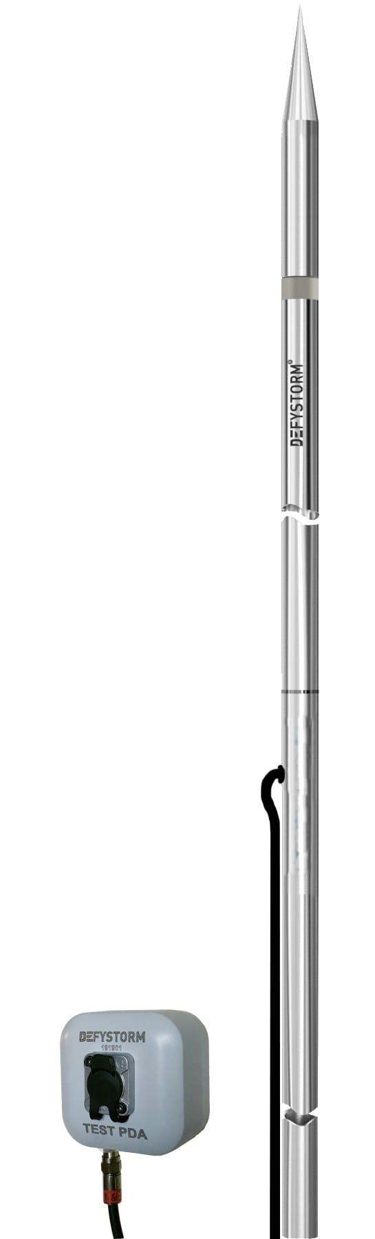 Adee - Pointe paratonnerre PDA DEFYSTORM 6S2 Inox dt:25µs à test direct par câble