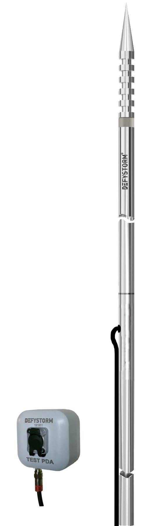 Adee - Pointe paratonnerre PDA DEFYSTORM 6S6 inox dt:60µs à test direct par câble