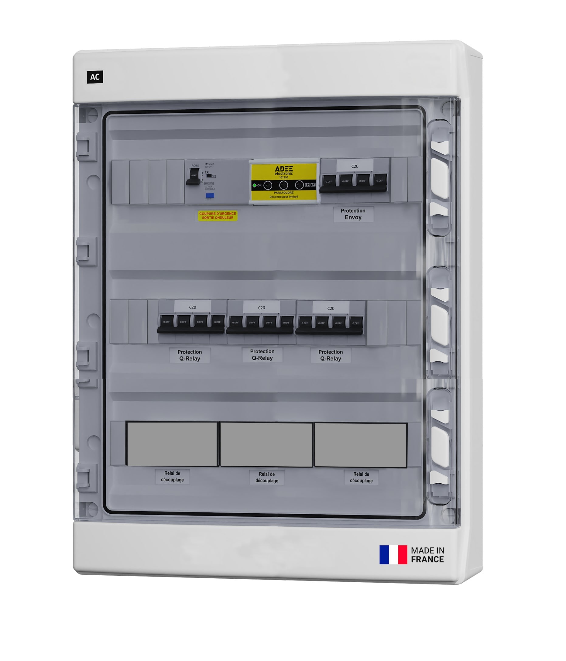 Adee - Coffret PV AC Enphase 19kW triphasé Emplacement pour 3 Q-Relay Tri